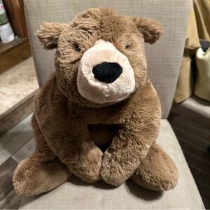 Jellycat lying woody bear RARE HTF- retired